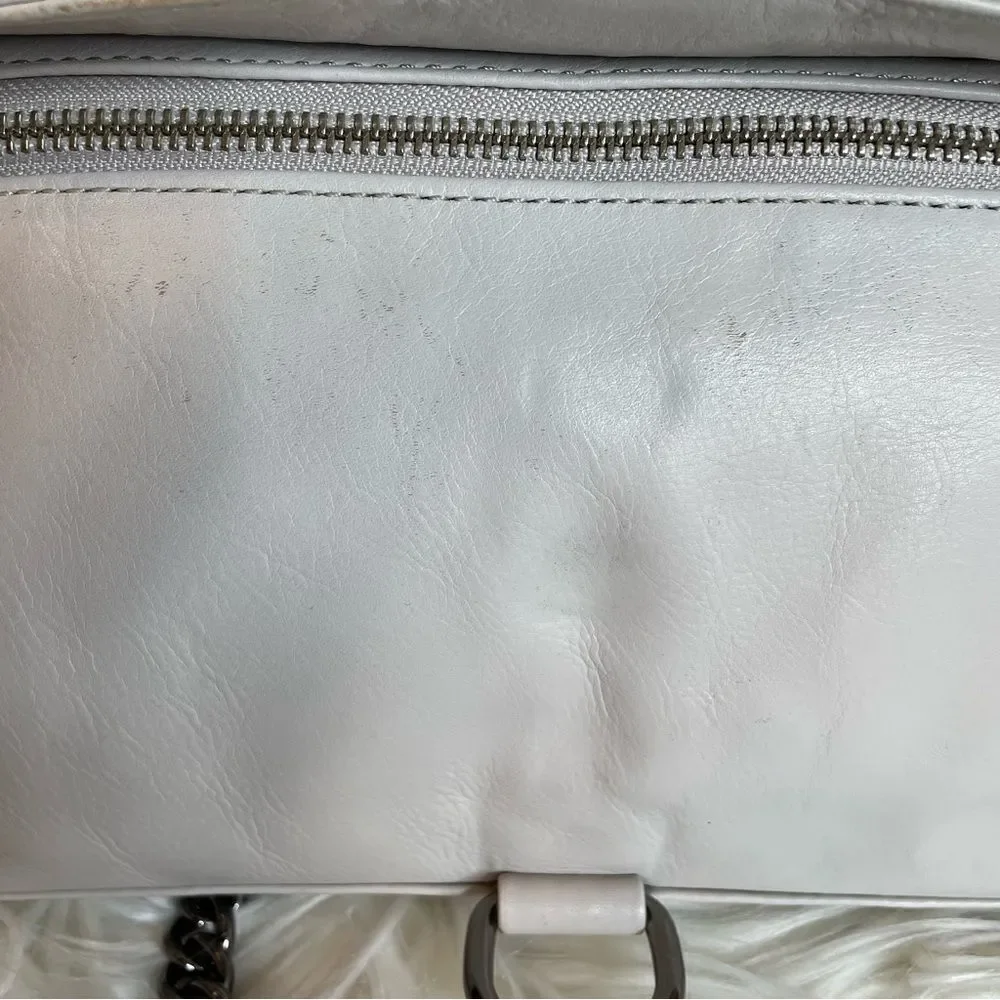 REBECCA MINKOFF Mini Mac Beige Leather Crossbody Shoulder Bag‎